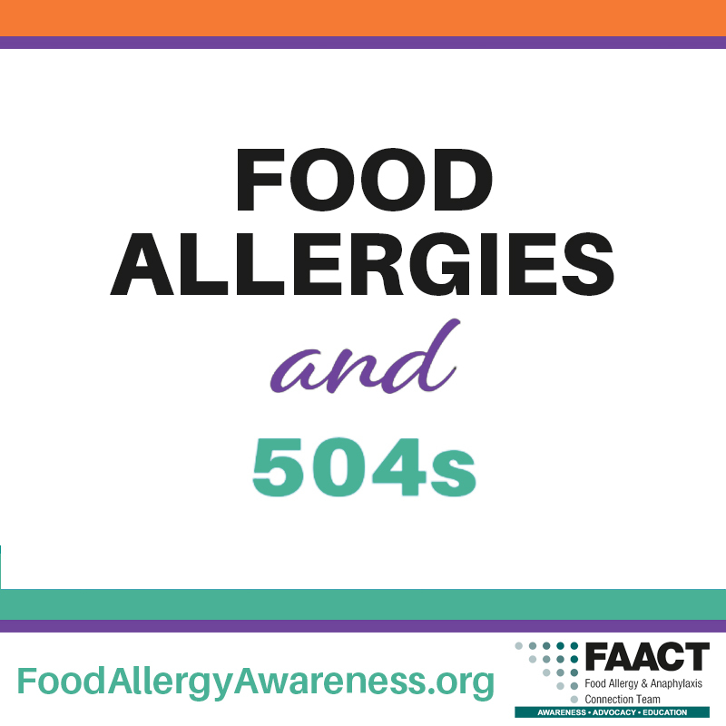 Food Allergies and 504 FoodAllergyAwareness.org poster